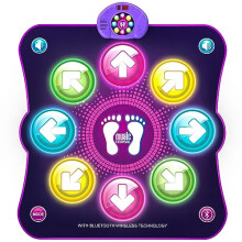 Dance Mat Toys for Girls, Light Up Dance Pad Gifts for 3 4 5 6 7 8 9 10+ Year Old Kids, Music Dance Play Mat with Light Up 8 Arrows & Wireless
