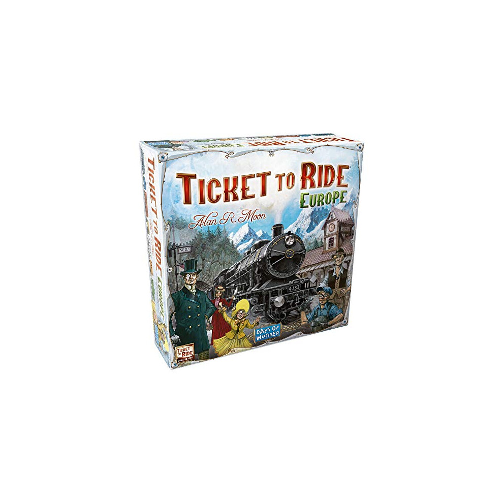 Days of Wonder | Ticket to Ride Europe Board Game | Ages 8+ | For 2 to 5 players | Average Playtime 30-60 Minutes