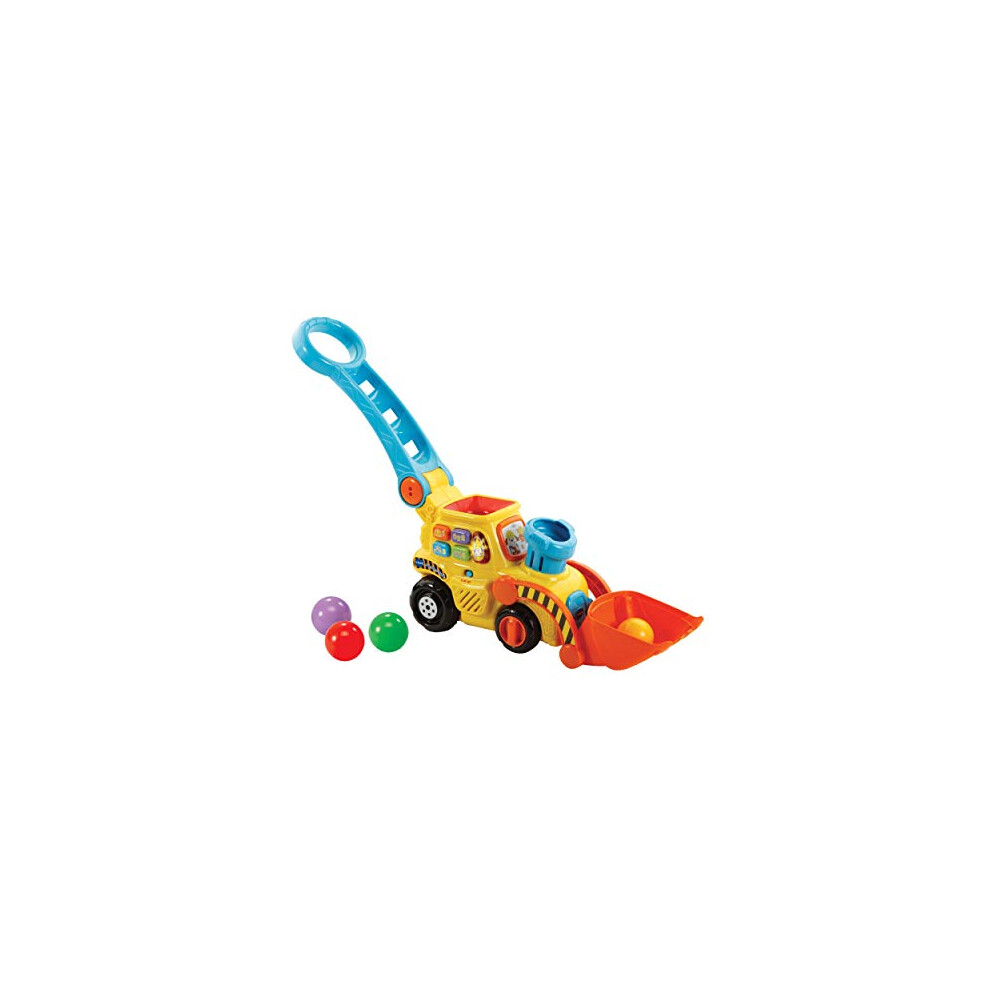 Vtech Pop And Drop Digger, Educational Push Along Digger For Toddler, Toy Gift For 12 Months To 2 3 Years Boys And Girls. English Version