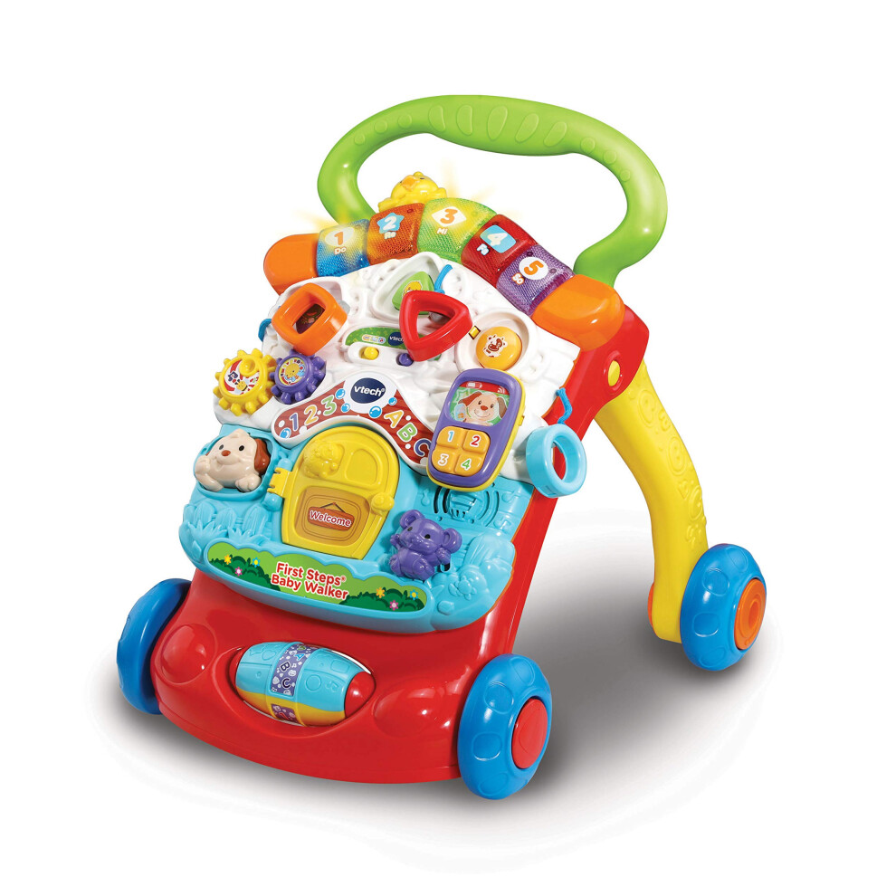 VTech First Steps Baby Walker | Push Along Walker Baby Toy with Shapes, Sounds, Music, Phrases, Pretend Play and More | Suitable for Babies from 6 -