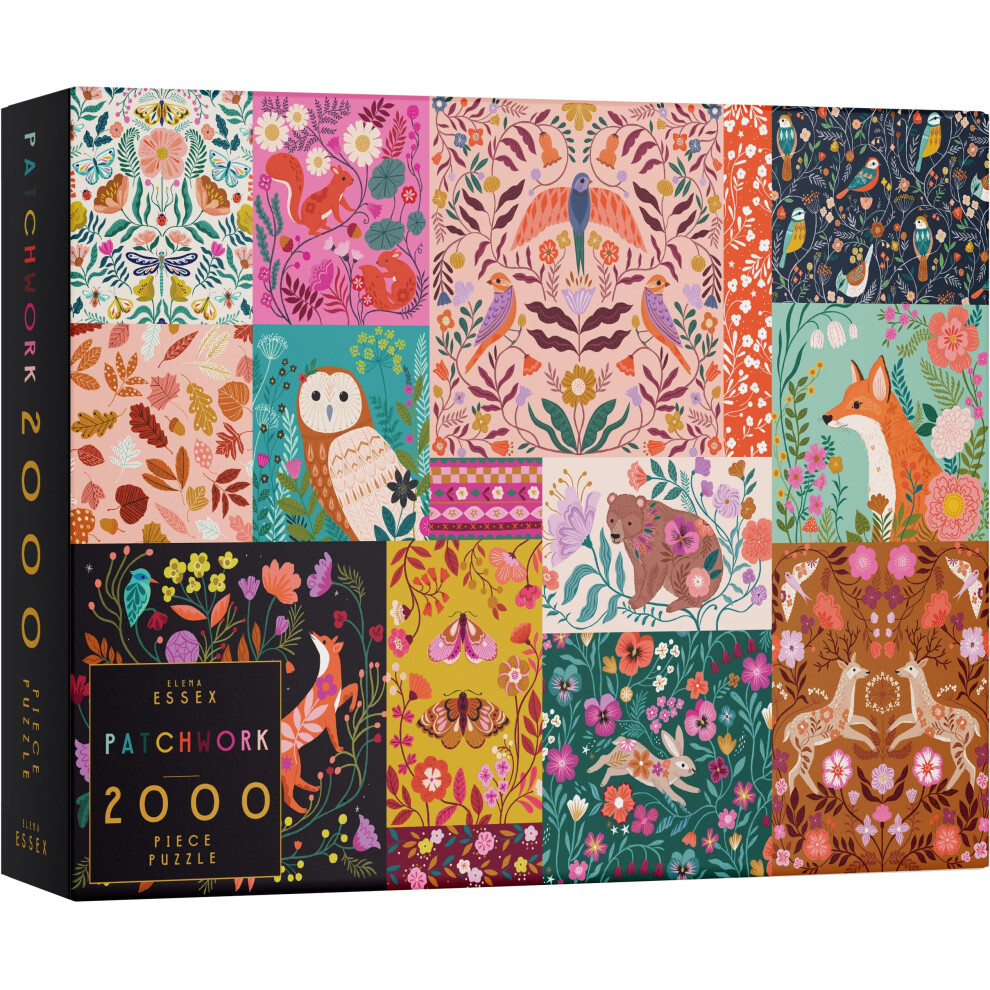 Elena Essex 2000 Piece Jigsaw Puzzles For Adults - Patchwork | 2000 Piece Puzzle | Jigsaw Puzzles For Adults 2000 | Animal Bird Flower Puzzle |