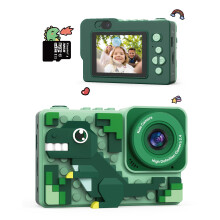 Kizeefun Kids Camera, Cartoon Dinosaurs New Building Block Kids Cameras Christmas Birthday Gifts for Boys Girls Age 3 4 5 6 7 8 9 10 11 12 Years Old,