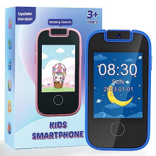 Dhapy Kids Smart Phone for Girls, Christmas Birthday Gifts for Girls Age 3-8, MP3 Music Player with Dual Camera, Kids Toy Phone Learning Toys for 3 4