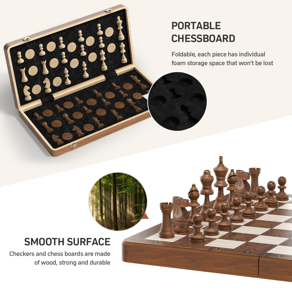 paome-chess-set-and-checkers-2-in-1--16--wooden-chess-board-game-for-kids-adults--foldable-chess-board-set-with-2-extral-queen--gifts-for-women-men