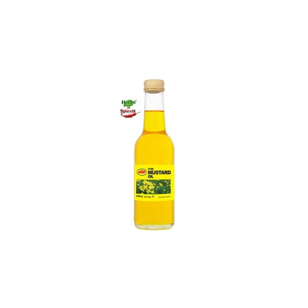 Ktc 100% Pure Mustard Oil 250Ml- Hair & Moisturis Oil Enternal Use Herbsnspiceit