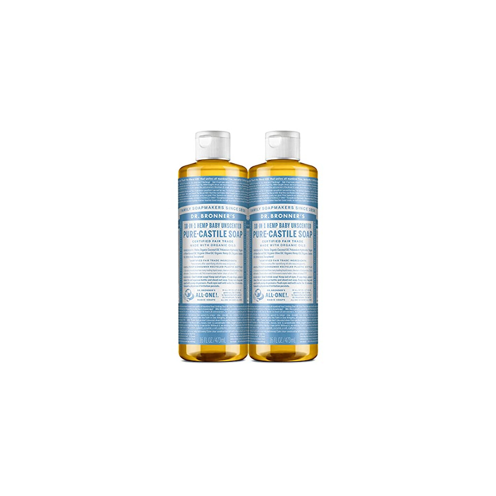 Dr Bronner'S | Baby Castile Liquid Soap | 2 X 473Ml