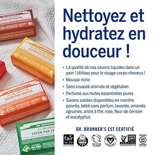 Dr Bronner's Dr Bronner's - Eucalyptus Pure-Castile Bar Soap - 5 oz. 1