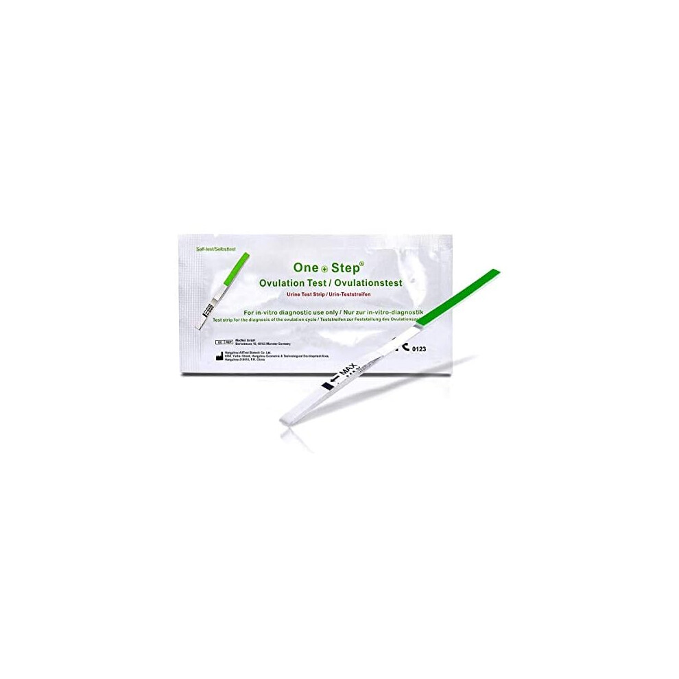 Step-By-Step 60 X One Step Ovulation Strips 20Miu/Ml Test Kit Sensitive Fertility Predictor Testing Sticks (Wide Width)