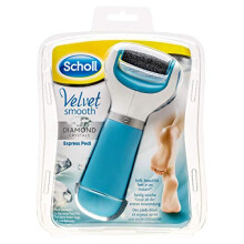 Scholl Velvet Smooth Express Pedi Electronic Foot File Kit with Diamond Crystal Roller – Gently Removes Hard Skin for Silky Feet in One Use