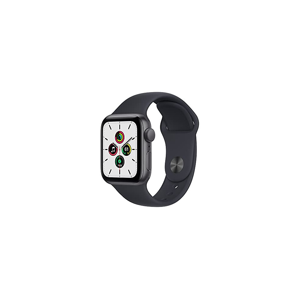 2021 Apple Watch SE (GPS, 40mm) - Space Grey Aluminium Case with Midnight Sport Band - Regular