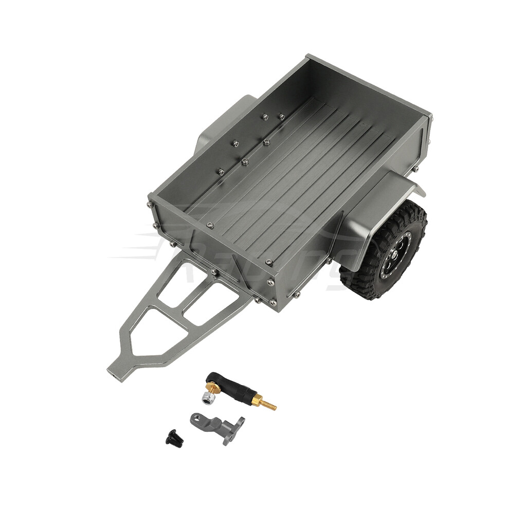 Aluminum Alloy Metal Utility Trailer Car With Hitch For Trx-4M Trx4m 1/18 9042977831356