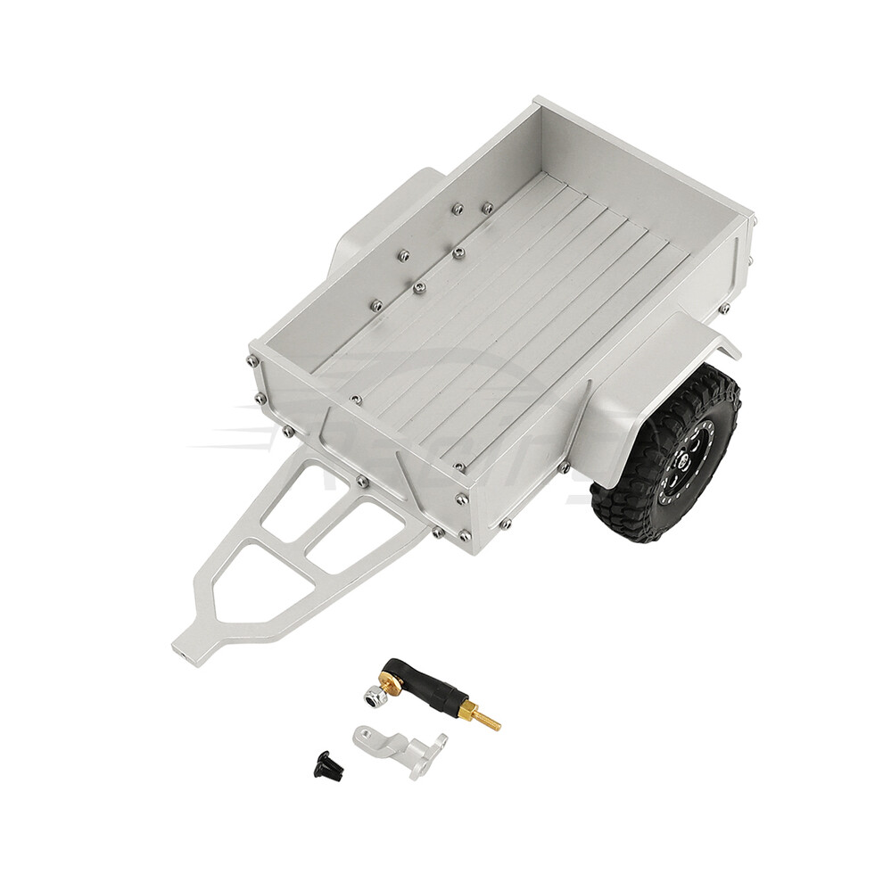 Aluminum Alloy Metal Utility Trailer Car With Hitch For Trx-4M Trx4m 1/18 9042977831349