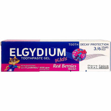 Elgydium Kids Red Berries Fluoride Toothpaste For Tooth Decay Protection, Protects & Strengthen Children Milk Teeth, 50ml