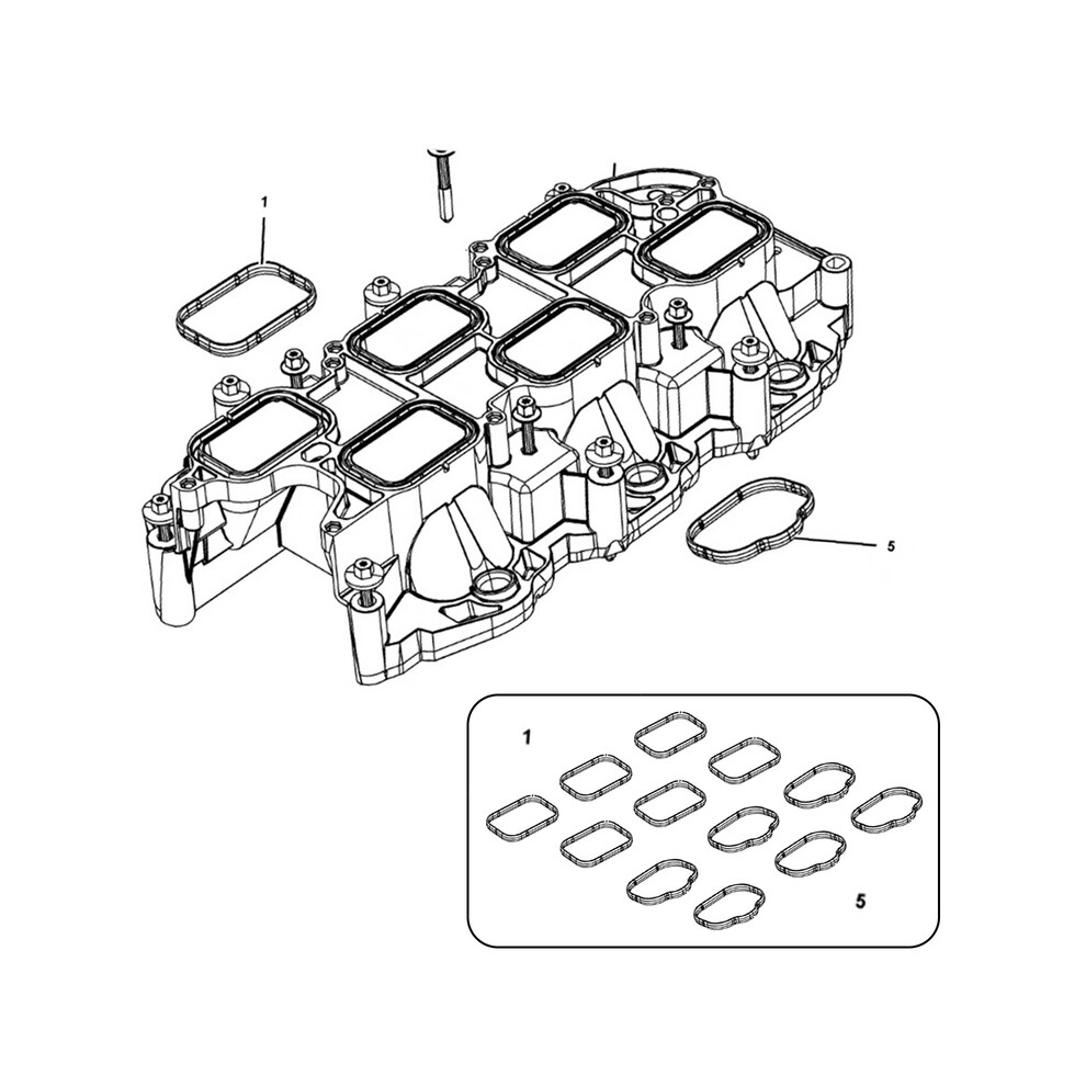 New Intake Manifold Upper & Lower Gasket Set Fits Chrysler Dodge Jeep-image-OPC-PF2PGH8-NEW