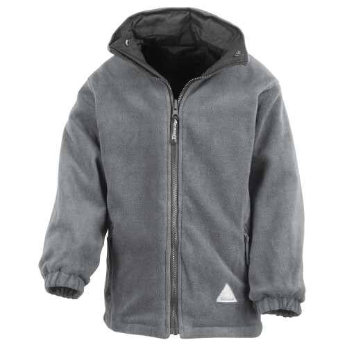 Result (7/8, Black/Grey) Result Childrens/Kids Reversible Storm Stuff Anti Pilling Fleece Waterproof Jacket