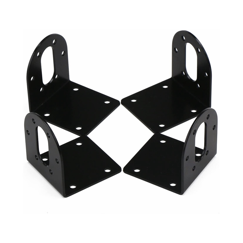 4Pcs Black 37Mm Dc Gear Motors Mounting Bracket, Iron Anti-Rust Gearbox 9042977817756