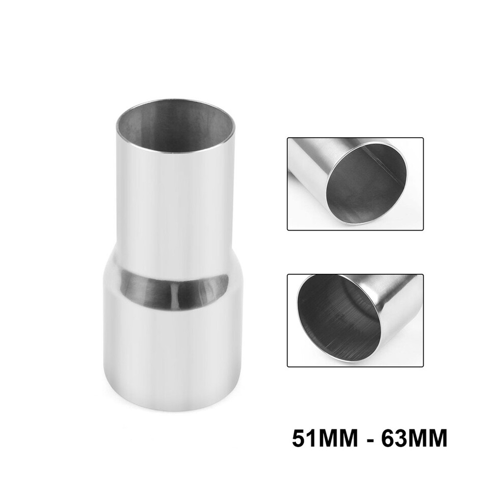 (57Mm-63Mm) Universal Stainless Steel Straight Adapter Reducer Car Motorcycle Exhaust 9042977809065