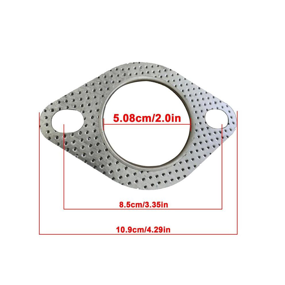 (2.0 Inches 51Mm) Car High Temp Exhaust Gasket Automobile Exhaust Downpipe 2-Bolt Flange 9042977797096