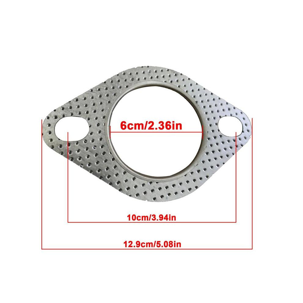 (2.36 Inches 60Mm) High Temp Universal 2 Bolt Exhaust Flange Gasket Header Downpipe Seal 9042977797140