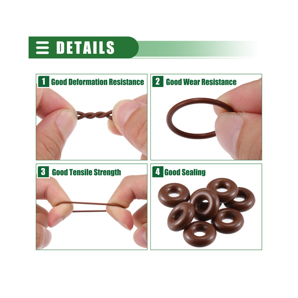 (4Mm Id X 4Mm Cs) Uxcell 50Pcs Fkm Rubber O Ring Seal Gasket Orings Seal Washer For Plumbing 9042977801892