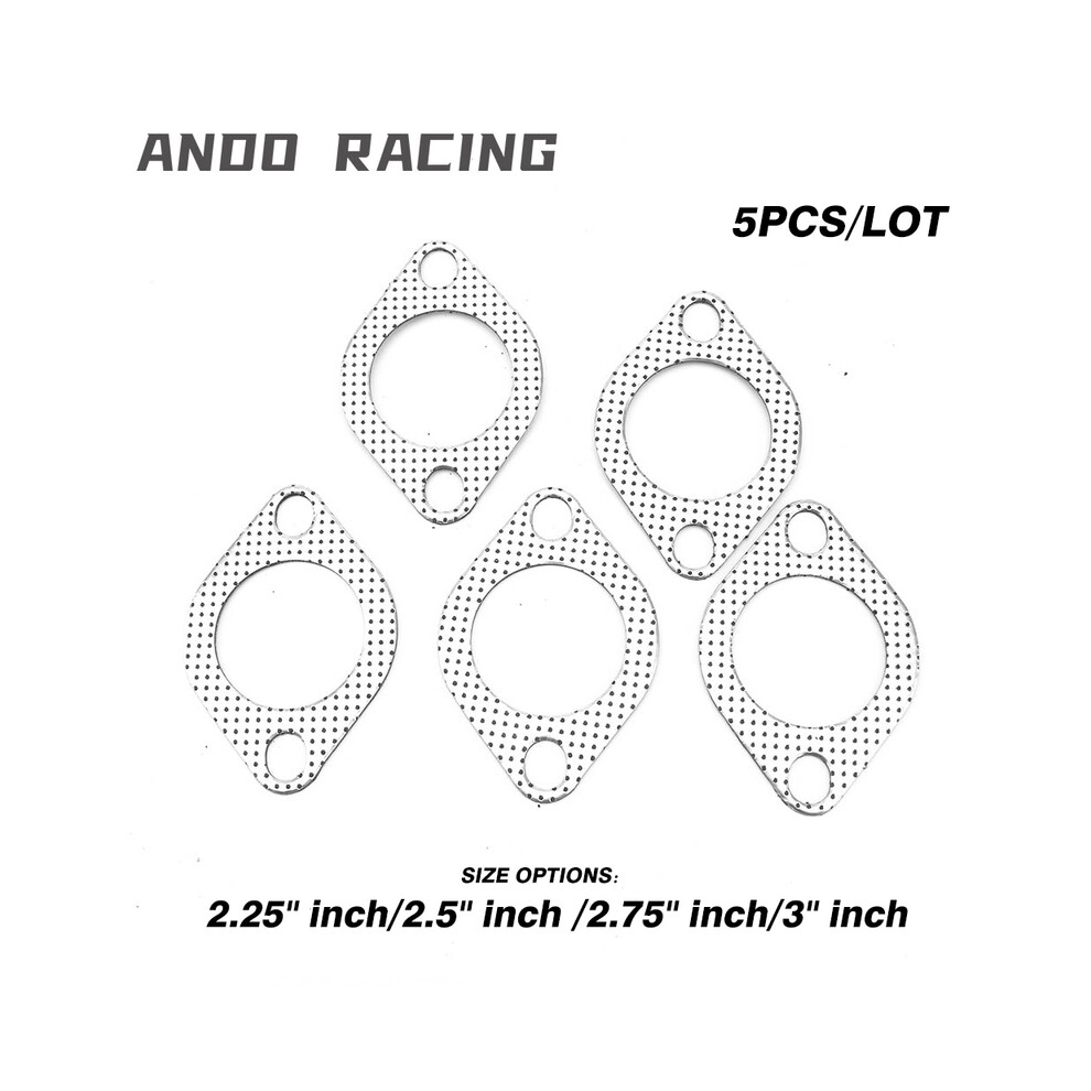 5Pcs/Lot Aluminum 2.25 Inch 56Mm Car Engine Exhaust Gasket Downpipe Flange 9042977797577