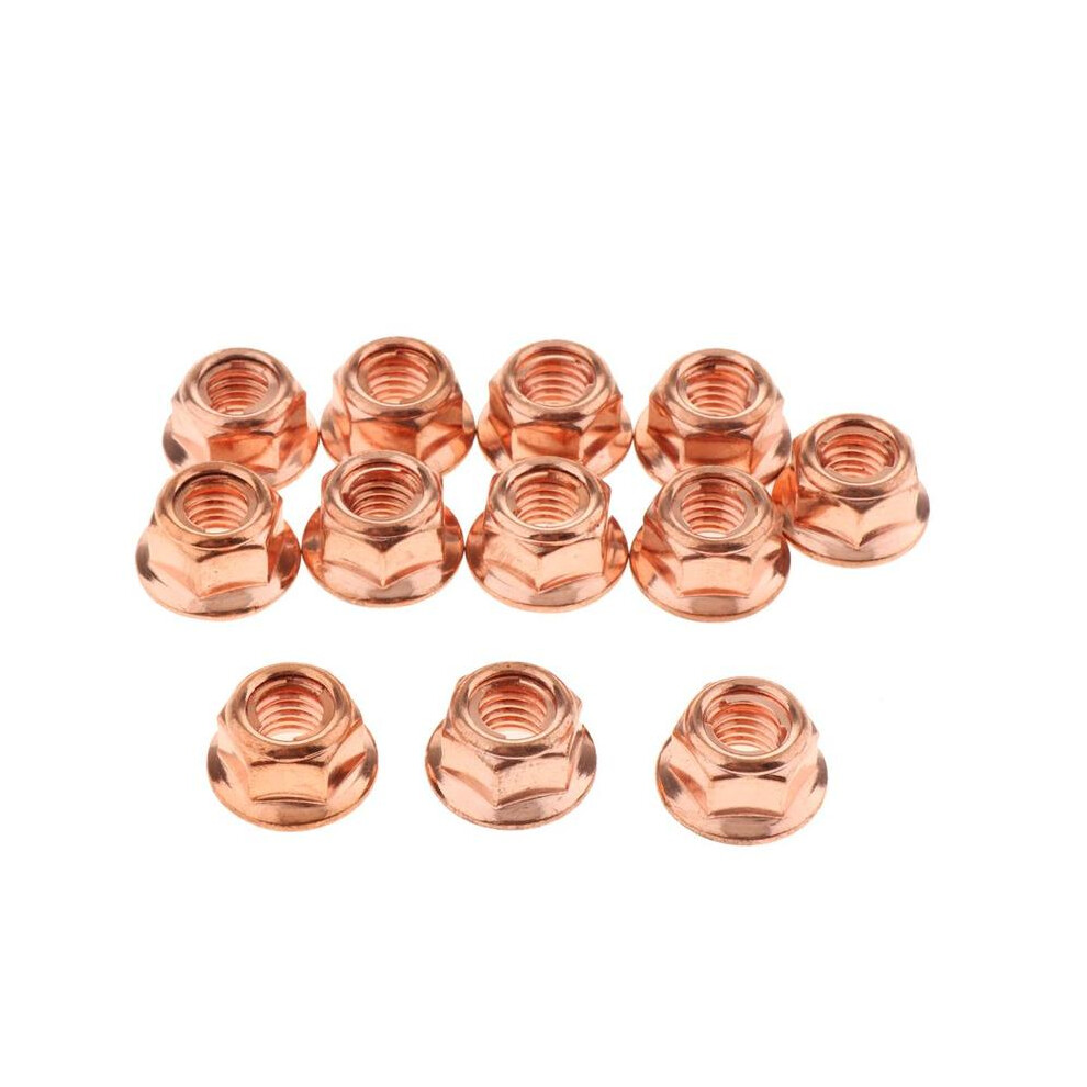 12X M8 Copper Flashed Exhaust Manifold 8Mm Nut -High Temperature Nut For 9042977799458