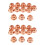 24X M8 Copper Flashed Exhaust Manifold 8mm Nut -High Temperature Nut for 2