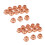 24X M8 Copper Flashed Exhaust Manifold 8mm Nut -High Temperature Nut for 1