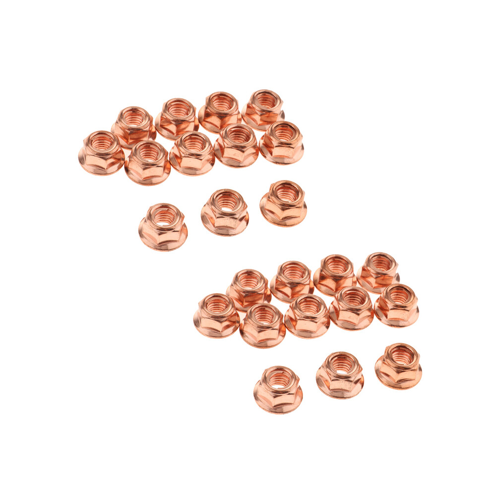 24X M8 Copper Flashed Exhaust Manifold 8Mm Nut -High Temperature Nut For 9042977801298