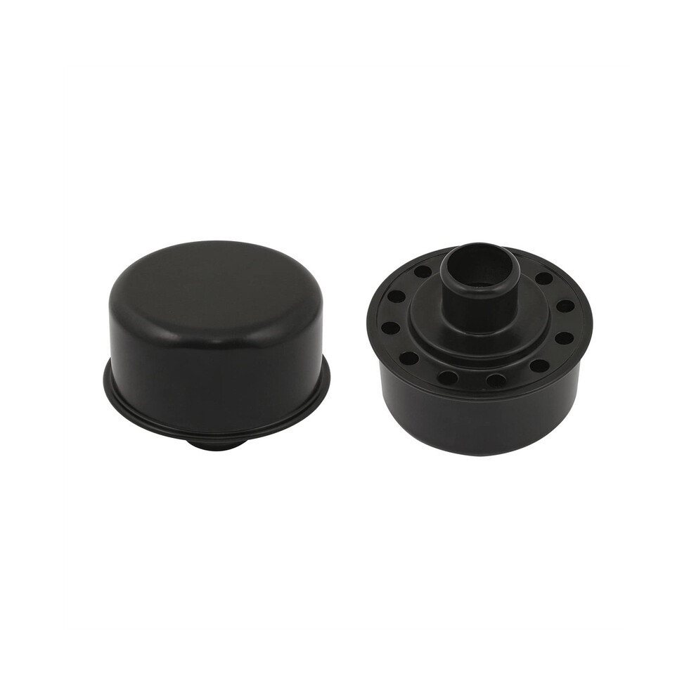Round Valve Cover Breather Push In Style Sbc Bbc Sbf 327 350 302 Black 9042977805500