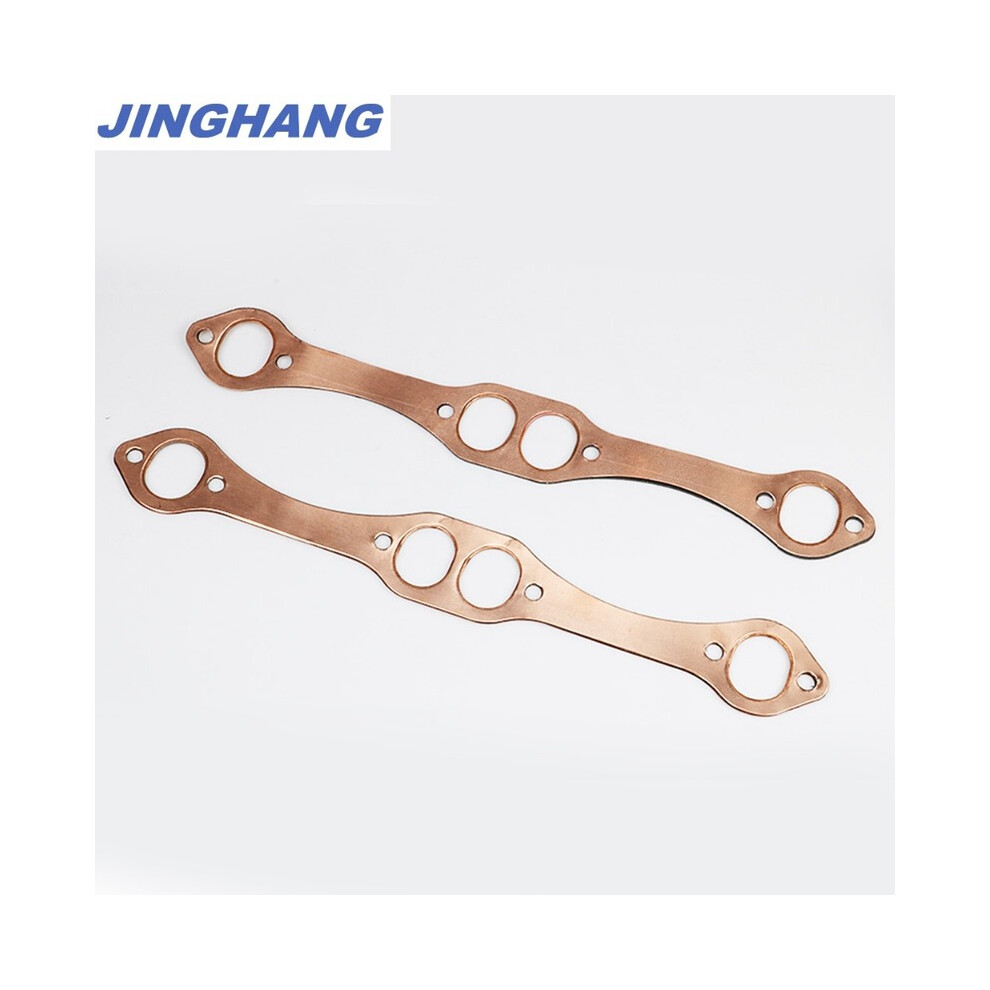 For Sbc Oval Port Copper Header Exhaust Gaskets Sb Chevy 327 305 350 383 9042977807573