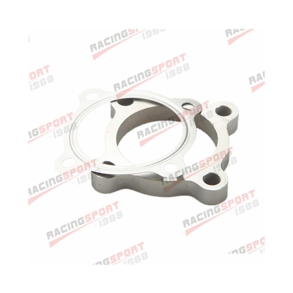 2.5" 4 Bolt Ss304 Turbo Exhaust Downpipe Flange + Gasket T3 50Ar T3/T4 9042977810375