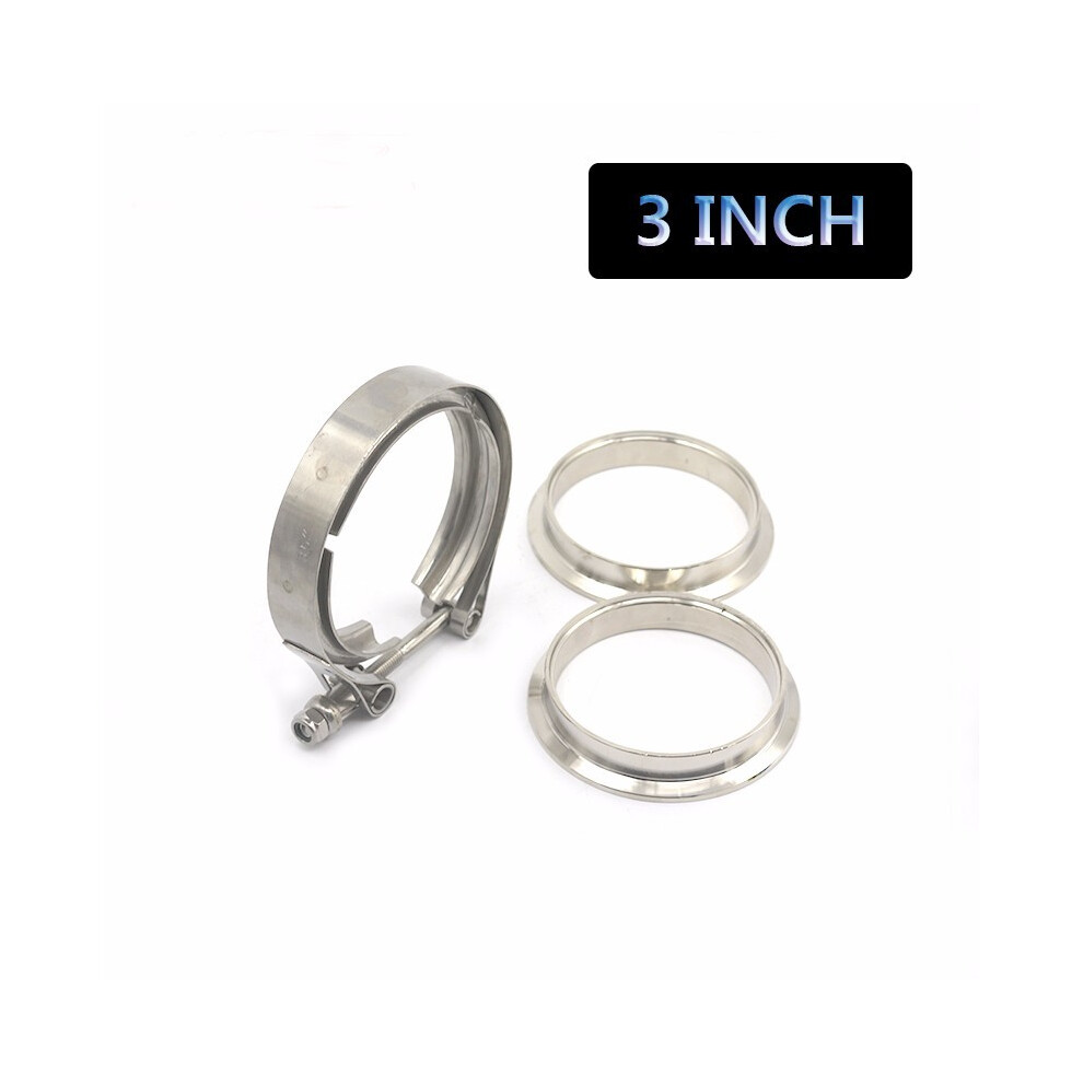 Upgraded 3Inch Auto Parts V-Band Clamp Kit For Turbo Exhaust Pipes Turbo 9042977810634