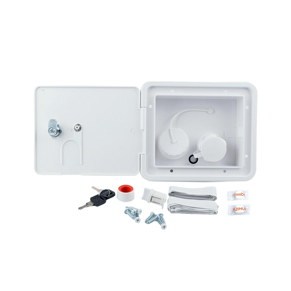 New Gravity City Water Inlet Fill Dish Hatch Lock For Rv Trailer White 9042977811112