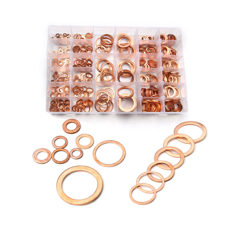 568Pcs Copper Washers Gaskets M6 M8 M9 M10 M12 M14 M16 M18 M20 M22 M24 9042977813345