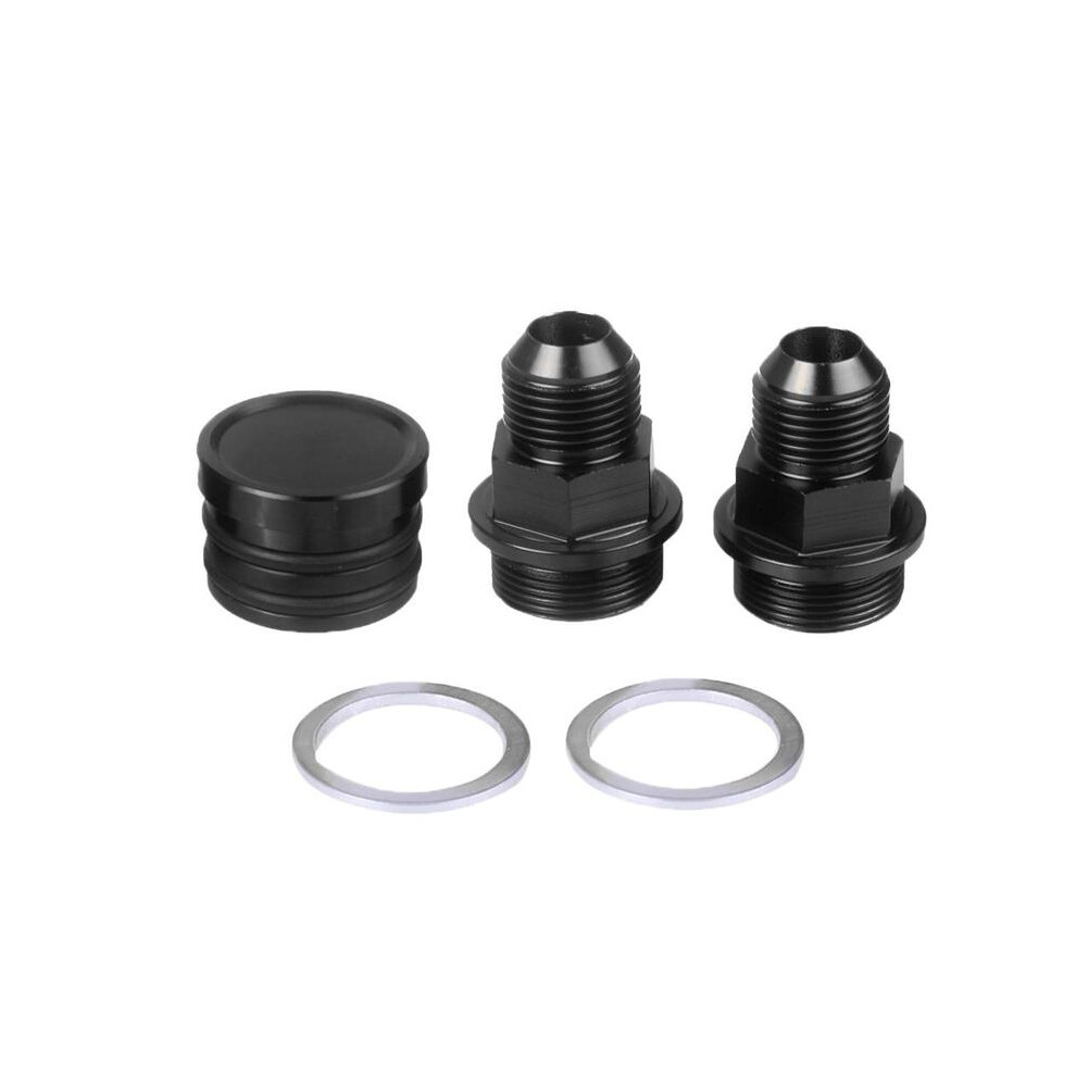 Block Breather Fittings & Plug For Honda B16 B18c Catch Can 10An Black 9042977849917