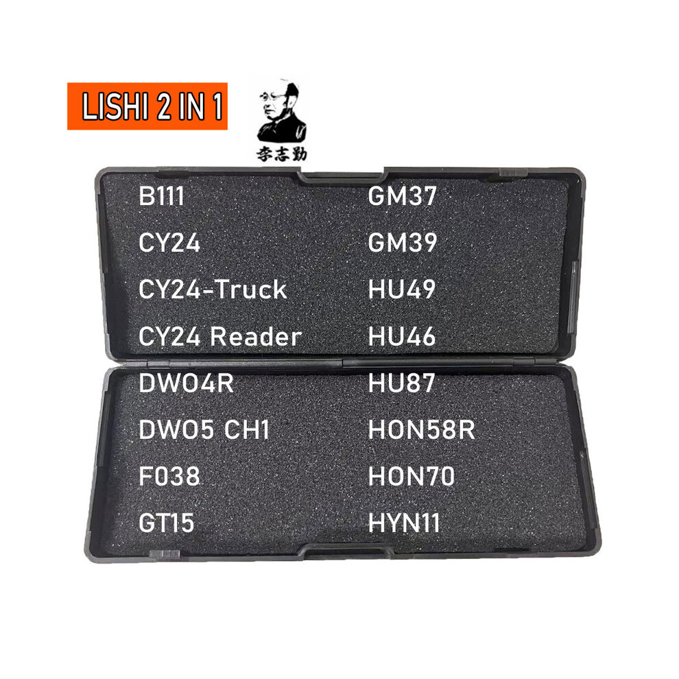 Hot Lishi Tool 2 In 1 B111 Cy24 Dwo4r Dwo5 F038 Gt15 Gm37 Gm39 Hu49 Hu46 9042977855574