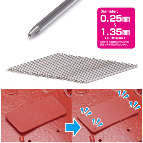 Hobby model building tools Miniature rivet punch maker 0.25-1.35mm 23 2