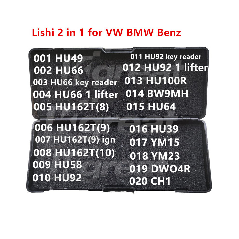 001-020 Lishi 2 In 1 2In1 Hu49 Hu66 Hu162t(8) Hu162t(9) Hu162t(10) Hu58 9042977861506