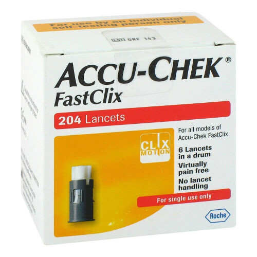 Accu-Chek Fastclix Box of 204 - REF: ACC001 1