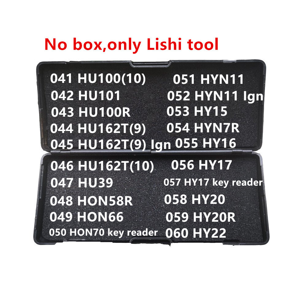 041-060 No Box Lishi 2 In 1 Tool Hu100(10) Hu101 Hu100r Hu162t(9) Hu39 9042977863999