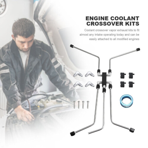 Coolant Crossover Vapour Exhaust Kit Rustproof Anodized Coolant Crossover