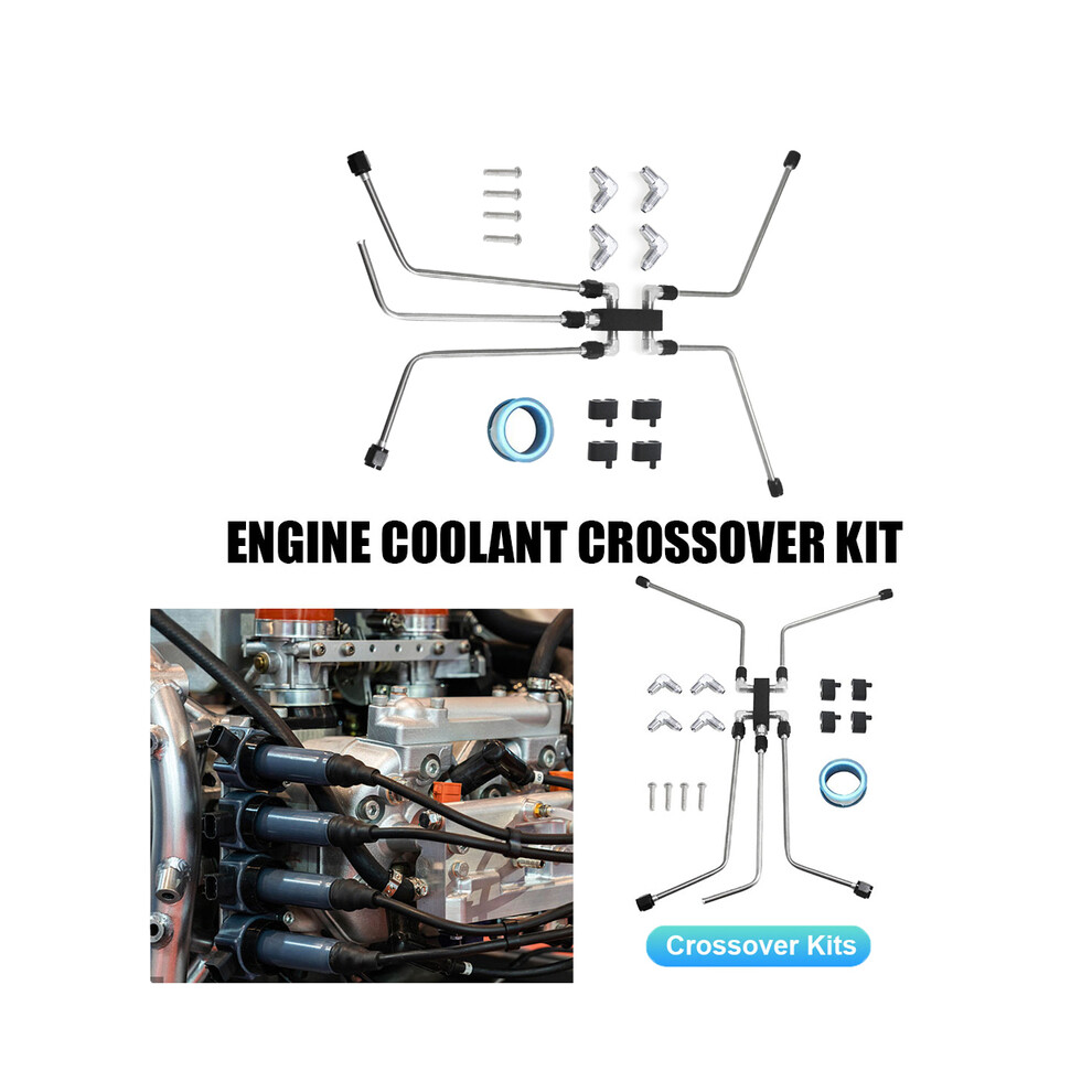 Stainless Steel Engines Coolant Crossover Kit Anodized Steam Port Crossover 9042977865467