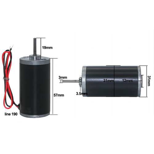 31ZY permanent magnet DC motor micro large torque motor forward and reverse 1
