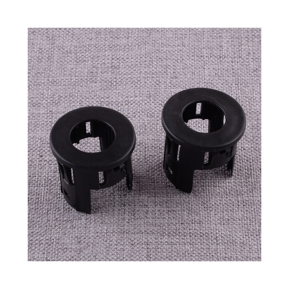 2Pcs Parking Aid Assist Sensor Bracket Bezel Retainer Plastic Fit Black 9042977815745