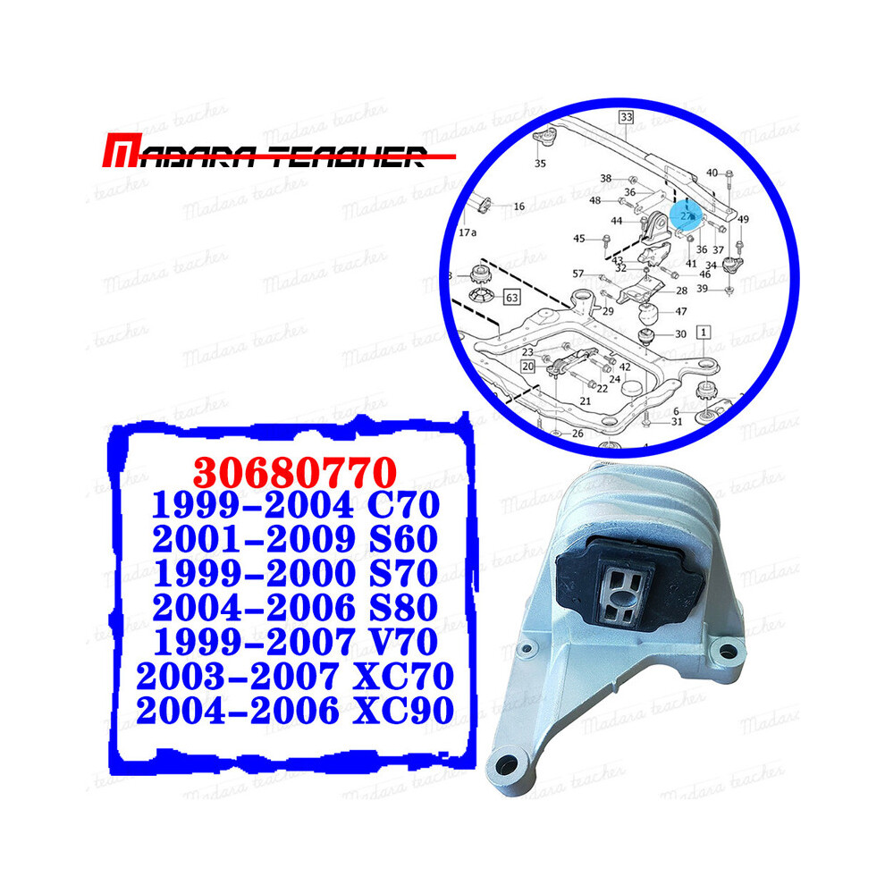 For Volvo S60 S70 S80 V70 C70 Xc90 Xc70 Upper Engine Motor Torque Rod 9042977828967