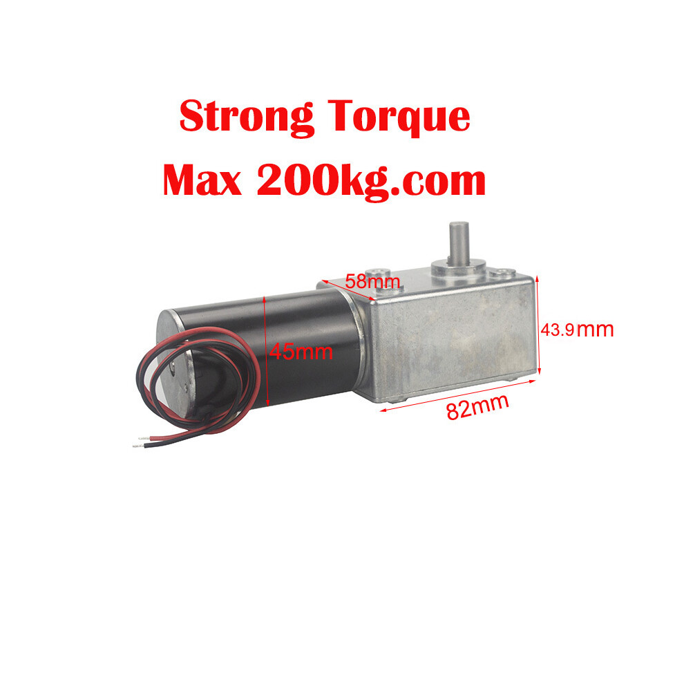 Dc12v 24V Strong Torque Gearmotor Metal Turbo Worm Gearbox Engine Reversed 9042977838232