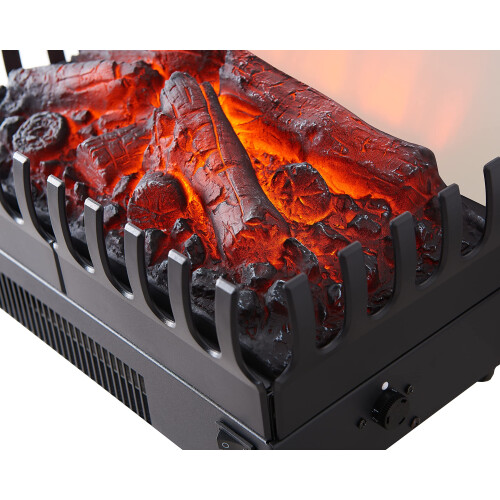 FLAMME 16" Basket Fire Glowing Logs and Flame Effect With Heater 2