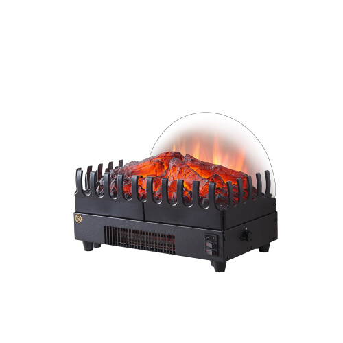 FLAMME 16" Basket Fire Glowing Logs and Flame Effect With Heater 1