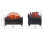 FLAMME 16" Basket Fire Glowing Logs and Flame Effect With Heater 6